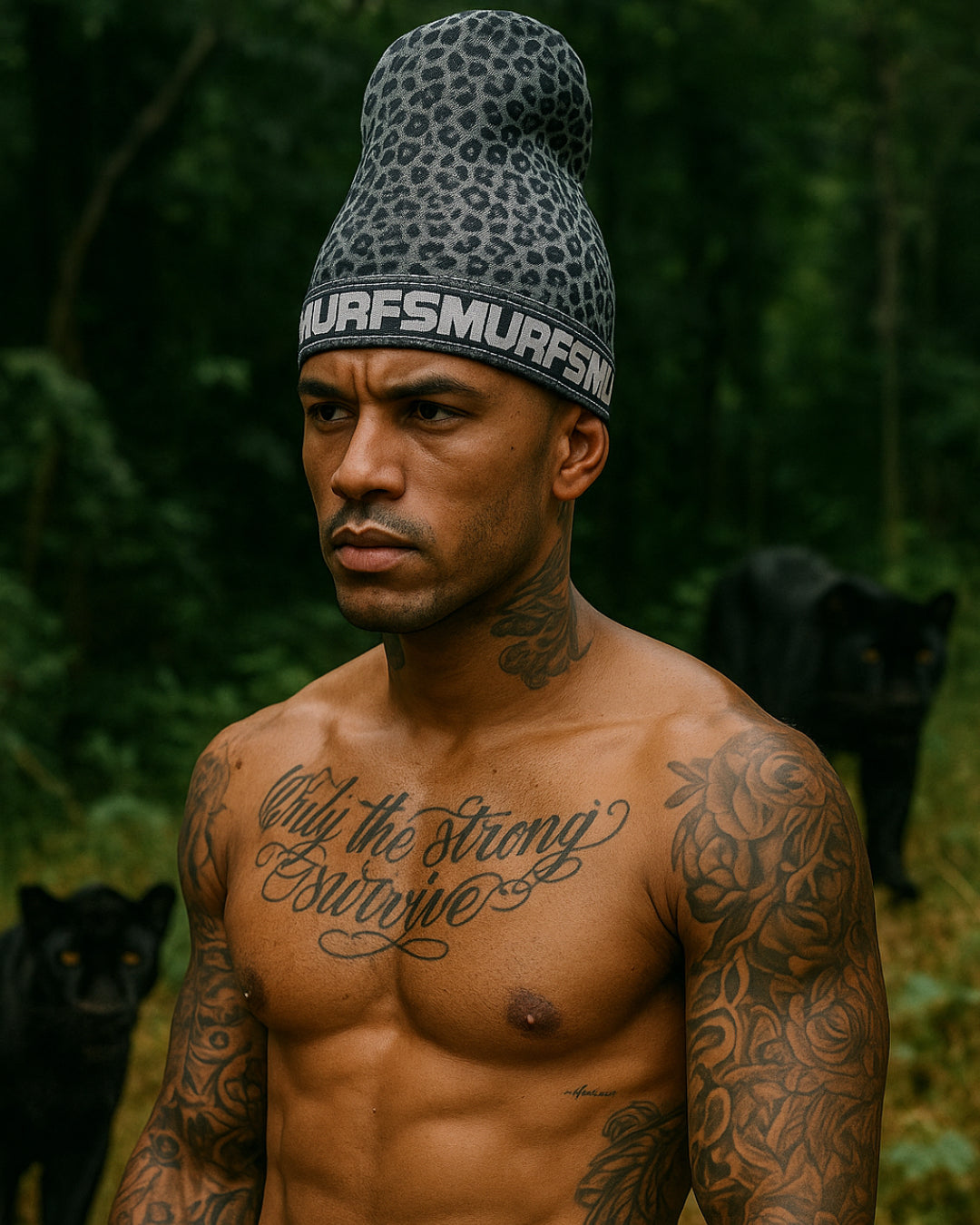 Regular Black Cheetah Print