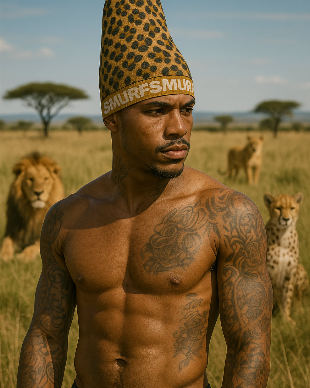 Regular Cheetah Print Smurfcap